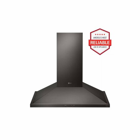 ALMO 36ftft Black Stainless Steel Wall Mount Chimney Range Hood with 600 CFM Blower HCED3615D